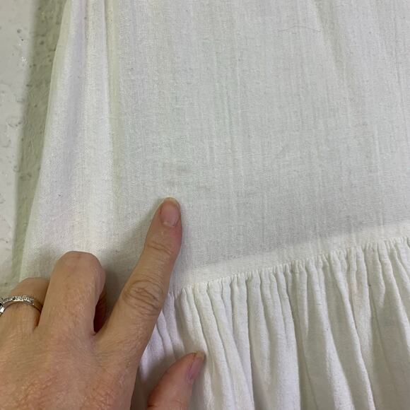 WILFRED ARITZIA Dress Small Scoop Neck Sleeveless Drop Waist Cotton Midi Pockets - Picture 9 of 13